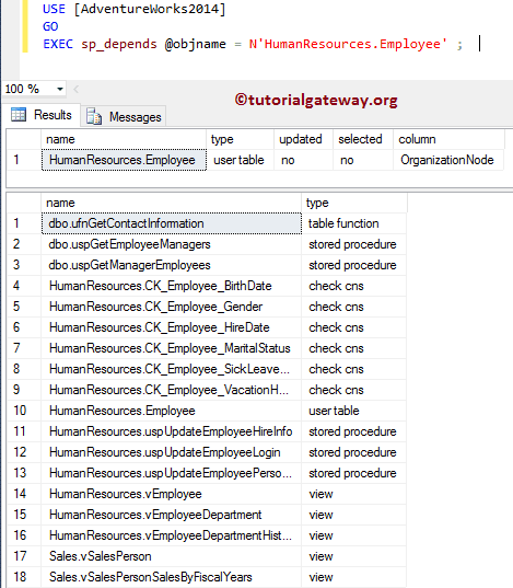 Find the Dependencies of a Table in SQL Server 6