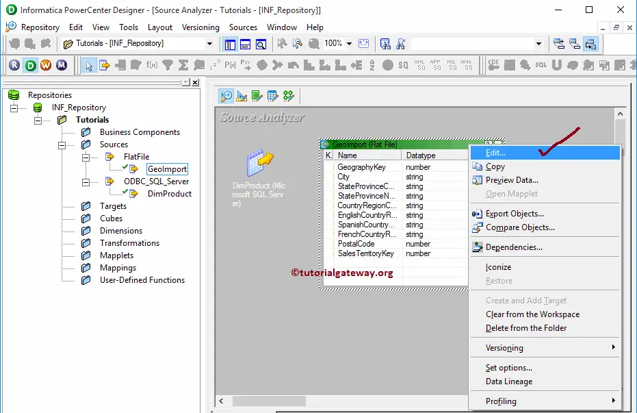 Edit Text File Data in PowerCenter Designer 12