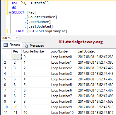 For Loop Container in SSIS 12