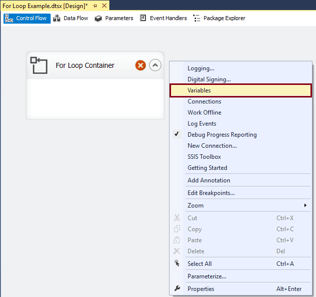 For Loop Container in SSIS 3