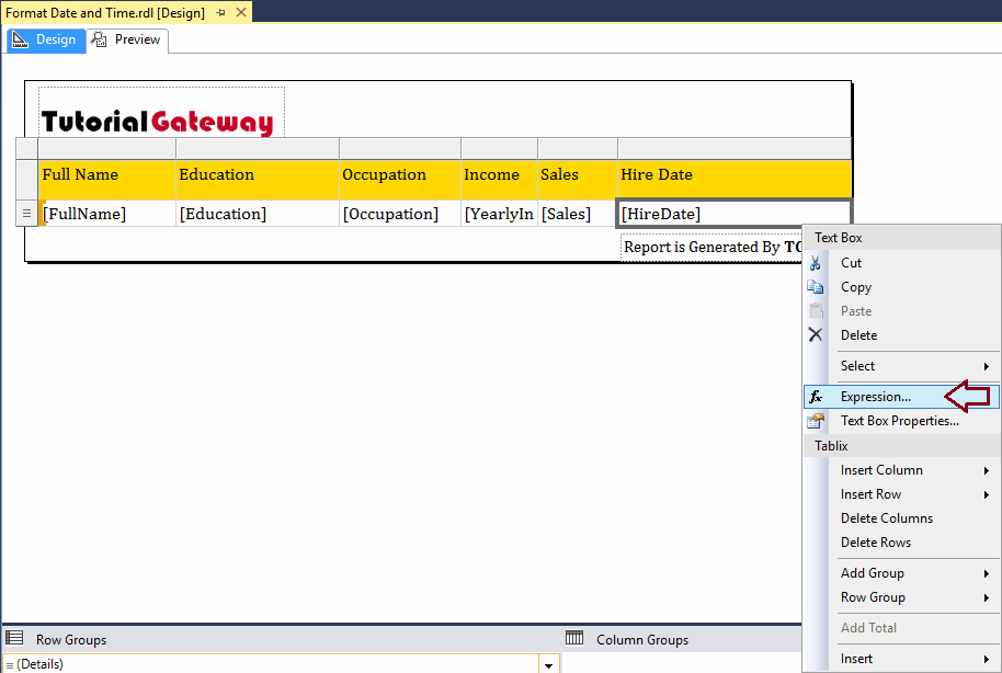 Format Date and Time in a Report 13