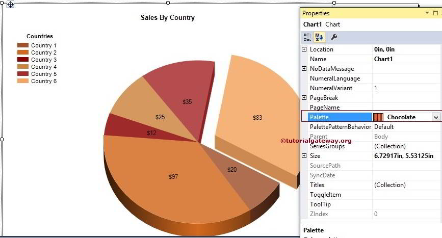 Format Pie Chart Color in SSRS 2
