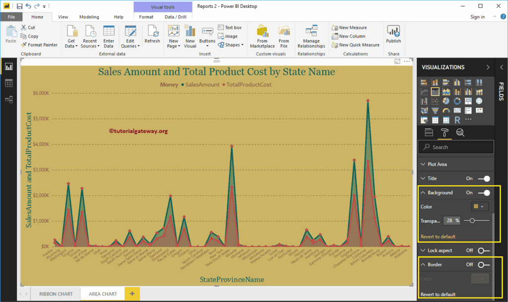 Format Power BI Area Chart 14