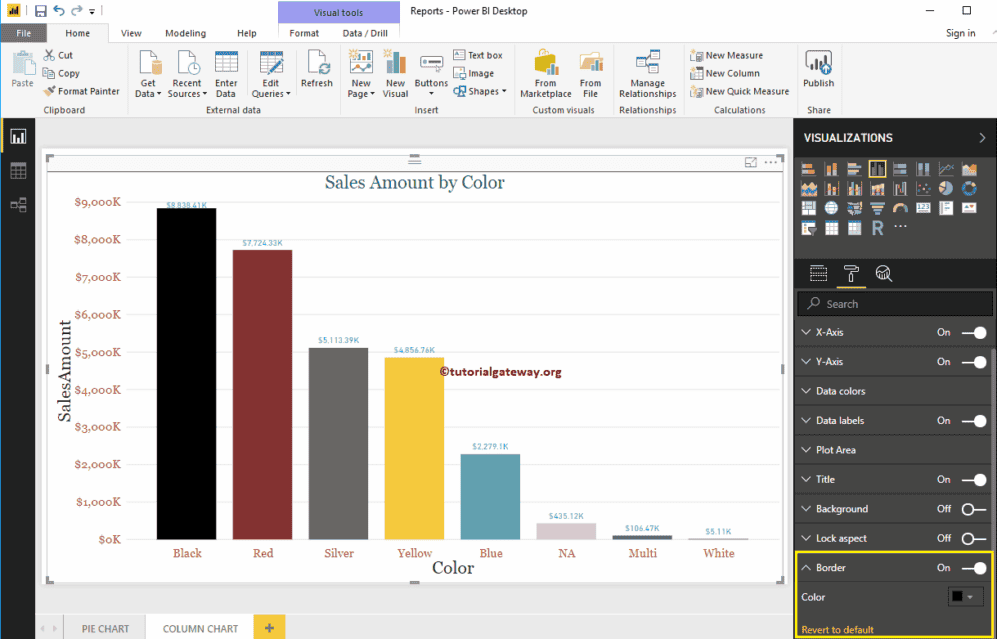 Format Power BI Column Chart 20