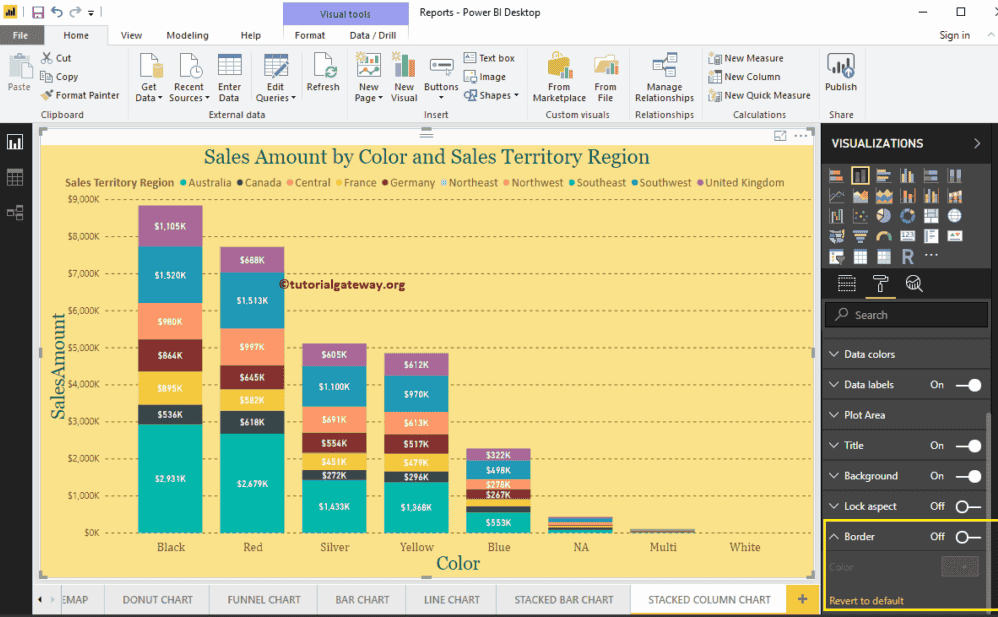 Format Power BI Stacked Column Chart 13