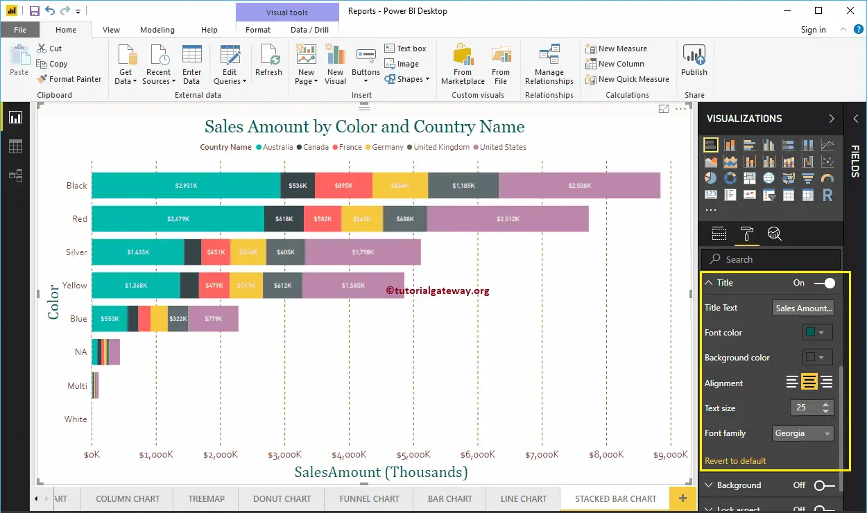 Format Stacked Bar Chart in Power BI 11