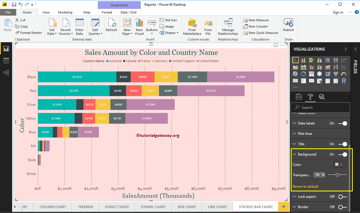 Format Stacked Bar Chart in Power BI 12