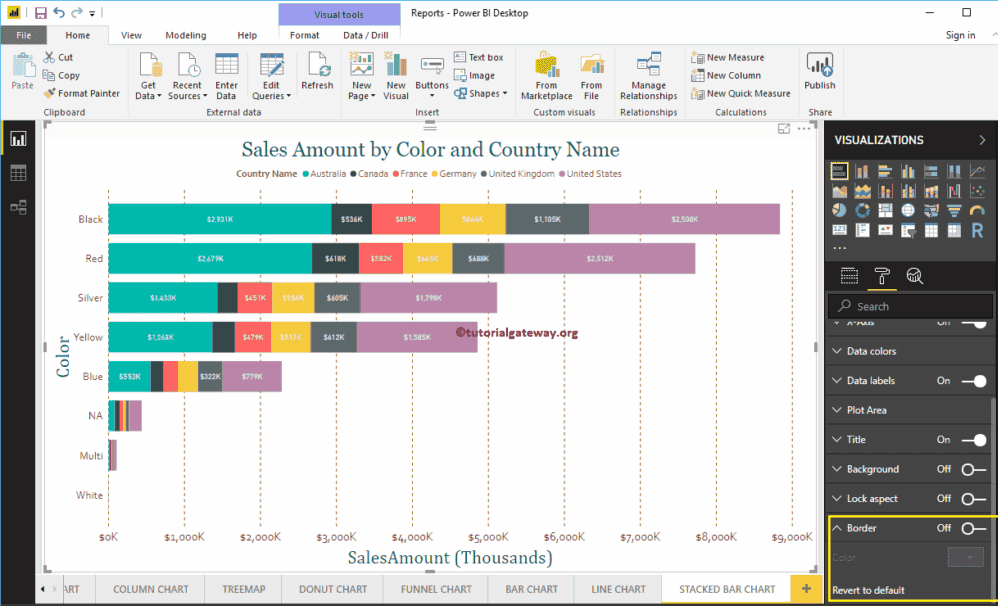 Format Stacked Bar Chart in Power BI 13