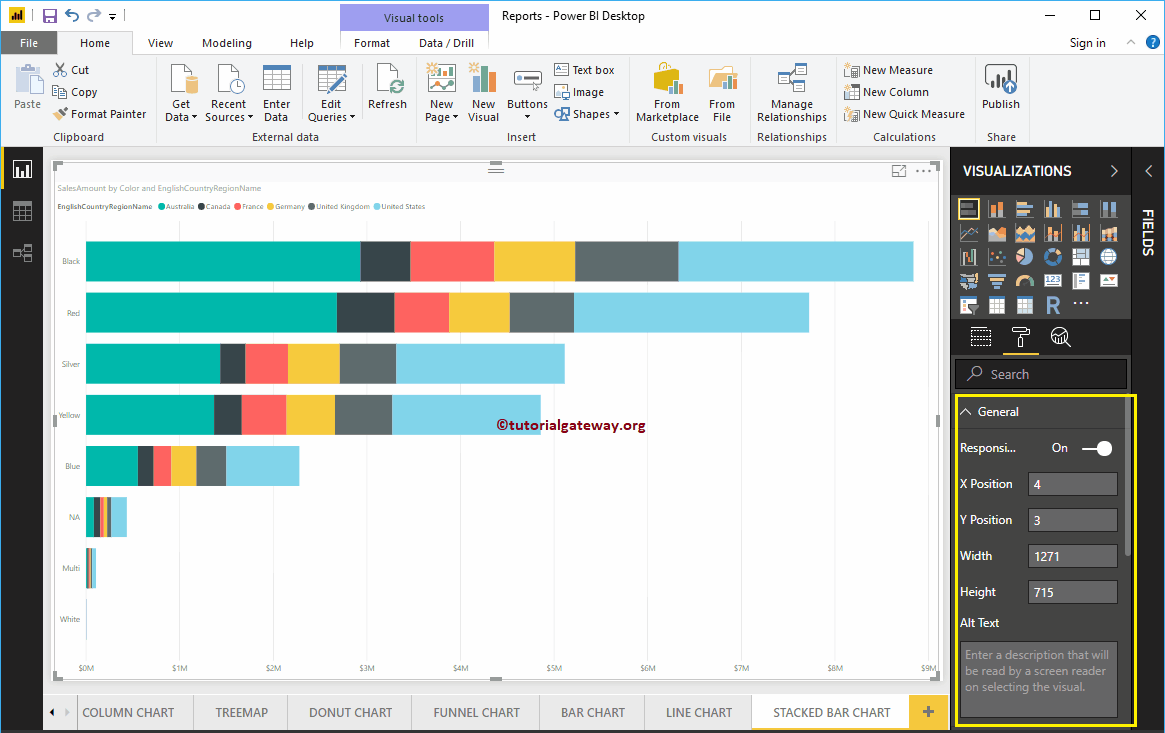 Format Stacked Bar Chart in Power BI 2