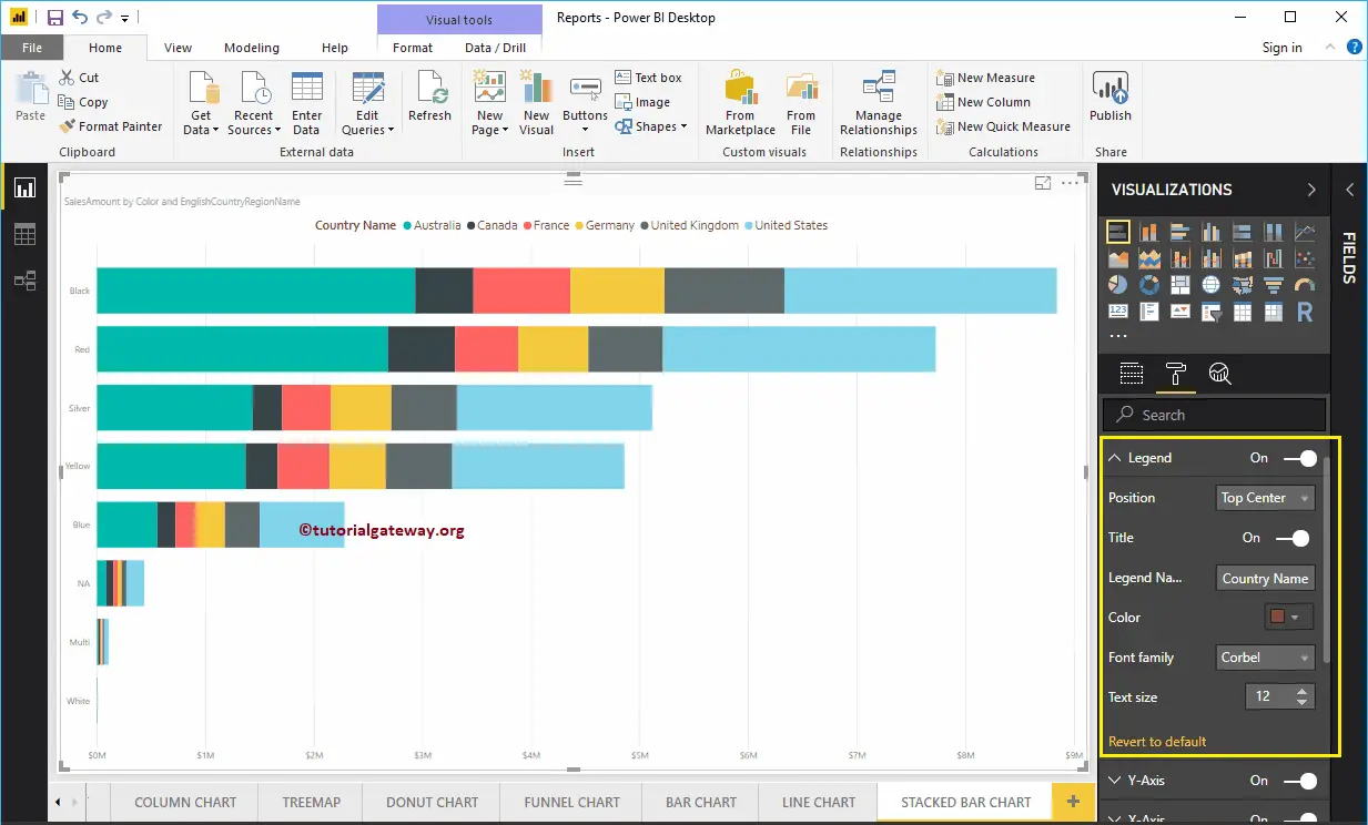 Format Stacked Bar Chart in Power BI 3