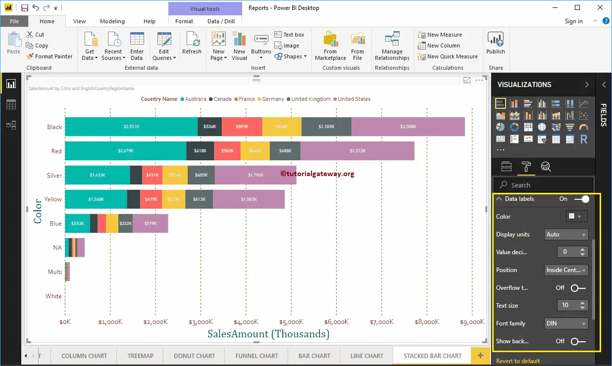 Format Stacked Bar Chart in Power BI 9