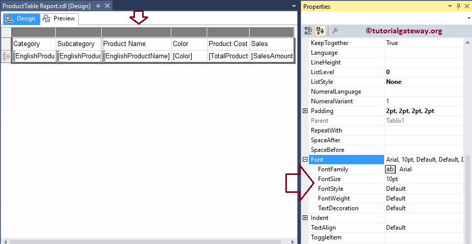 Report Table Formatting For Readability Format Table Report in SSRS
