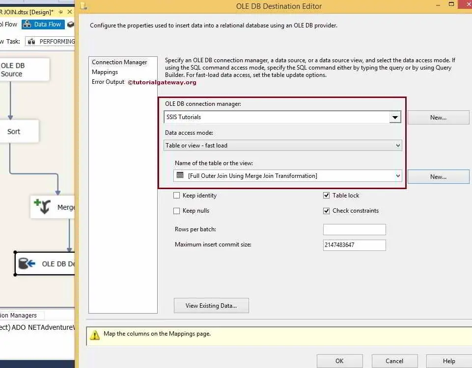 Full Outer Join in SSIS Using Merge Join Transformation 4