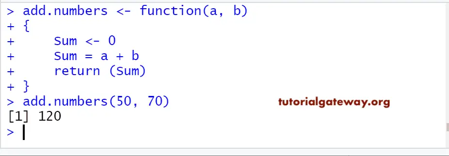 R Functions with Return Value 2