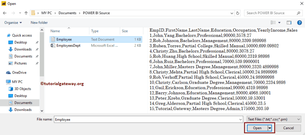 Get Data from Text File to Power BI 5