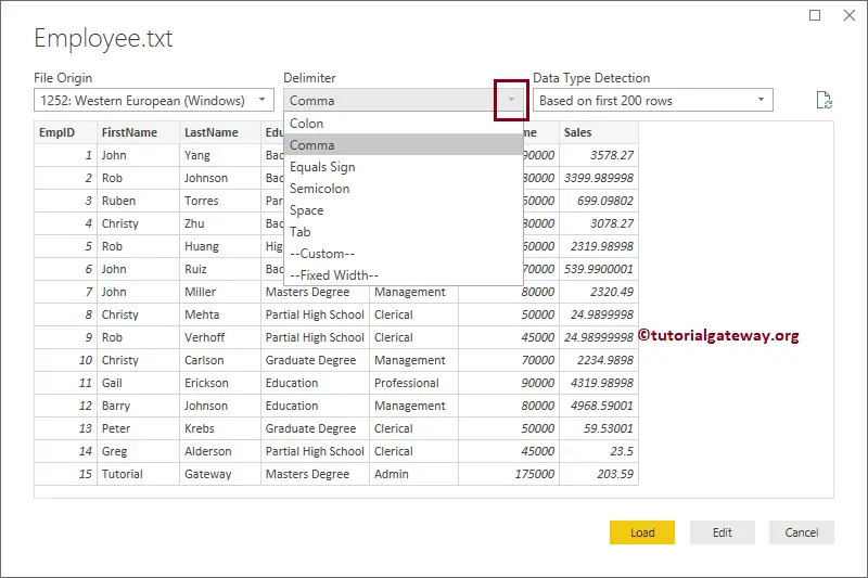 Get Data from Text File to Power BI 7