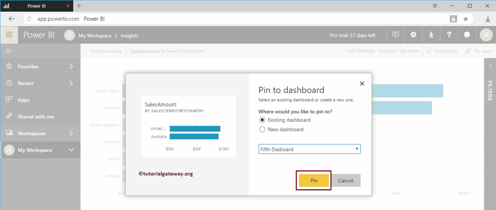 Get insights in Power BI 9