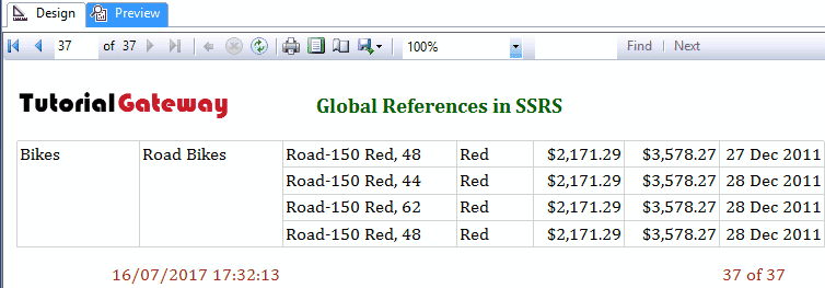 Global References in SSRS 15