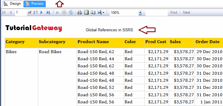 Global References in SSRS 4