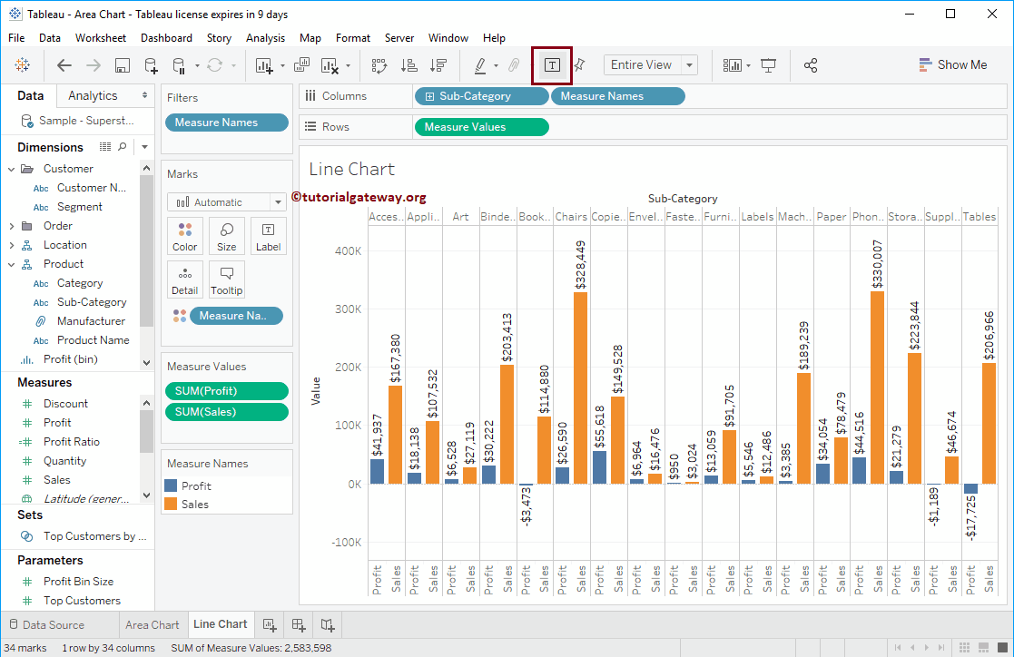 Grouped Bar Chart in Tableau 10