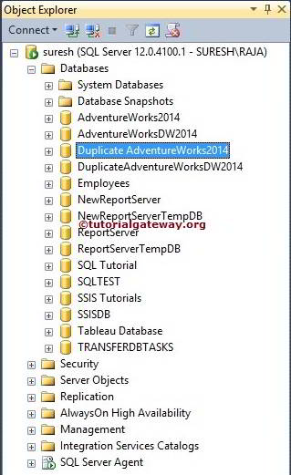 View available DBs inside a Object Explorer 1