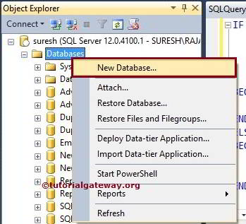 How to Create Database in SQL Server 8