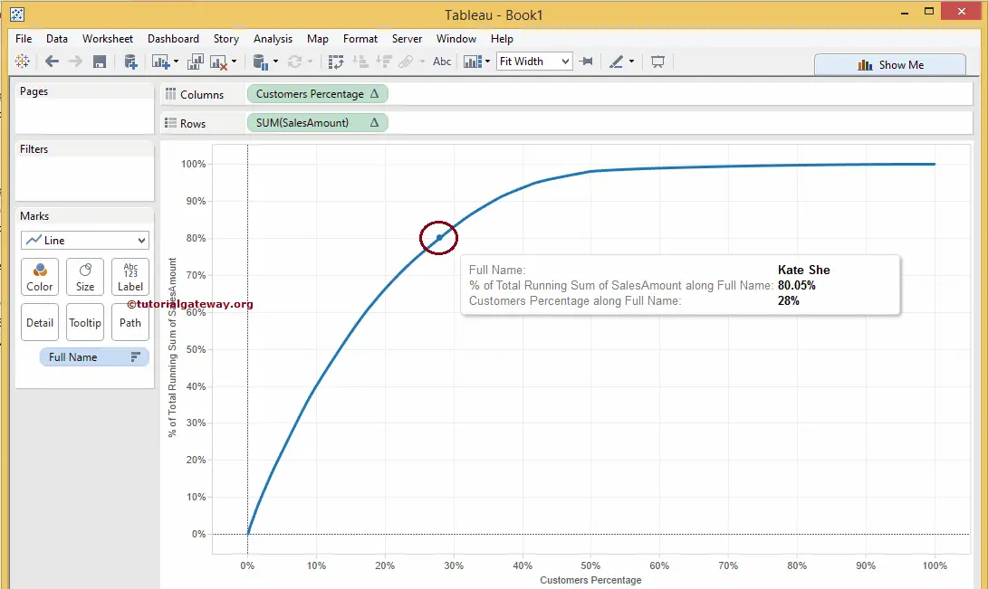 How to Create Pareto Chart in Tableau 13