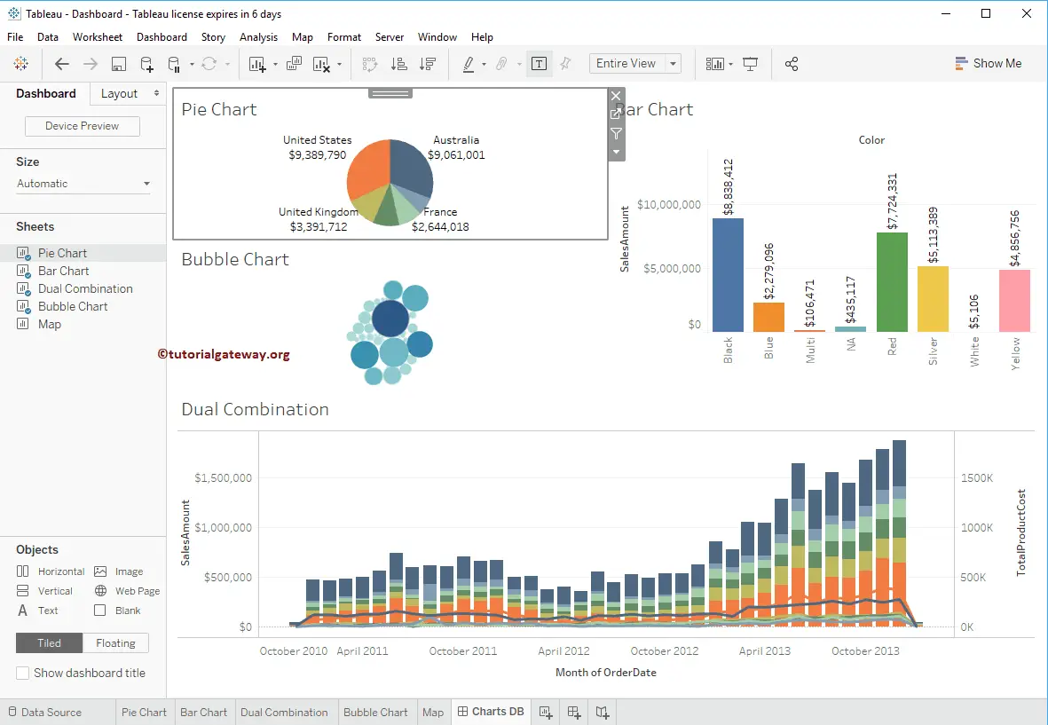 How to Create a Dashboard in Tableau 10