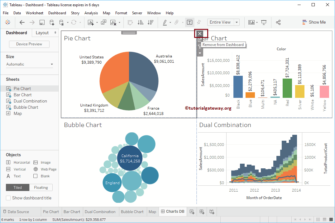 How to Create a Dashboard in Tableau 11