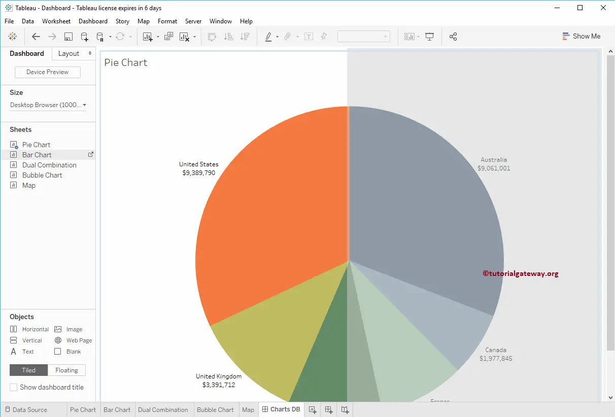 How to Create a Dashboard in Tableau 6