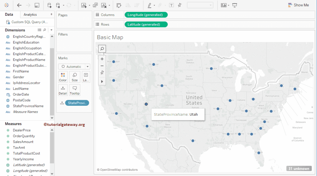 How to Create a Map in Tableau 2