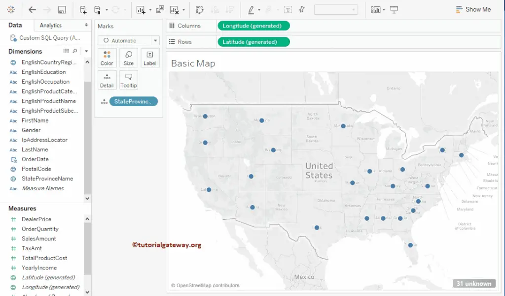 How to Create a Map in Tableau 7
