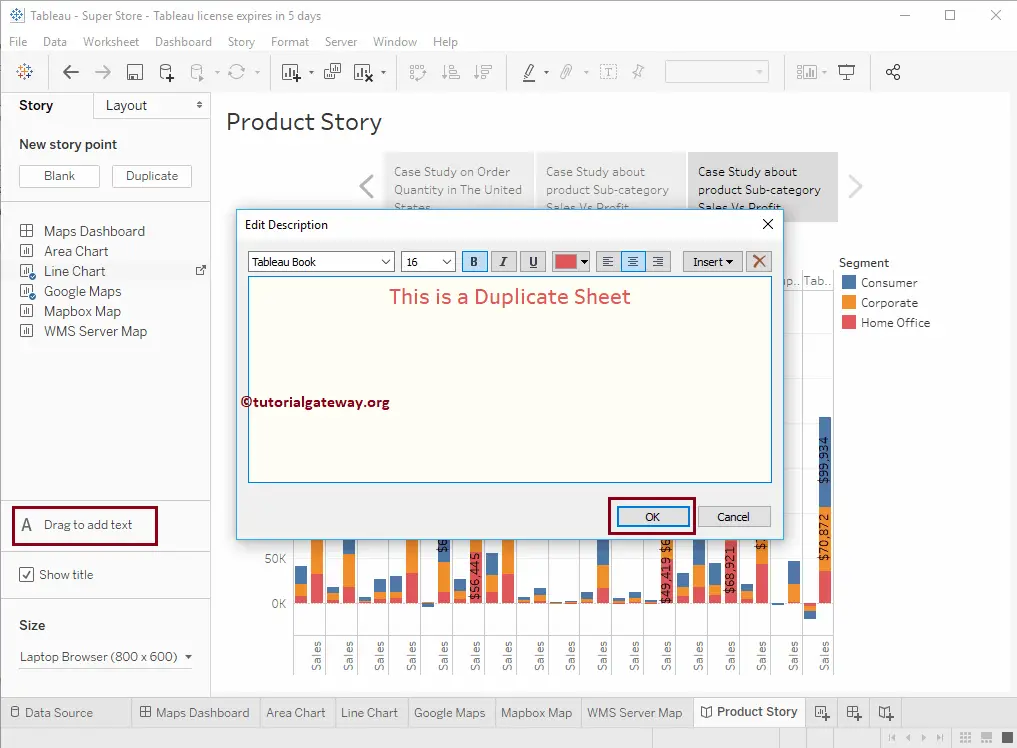 How to Create a Story in Tableau 13