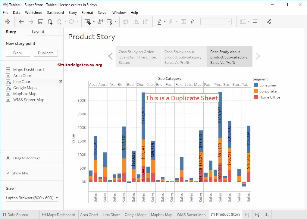 How to Create a Story in Tableau 14