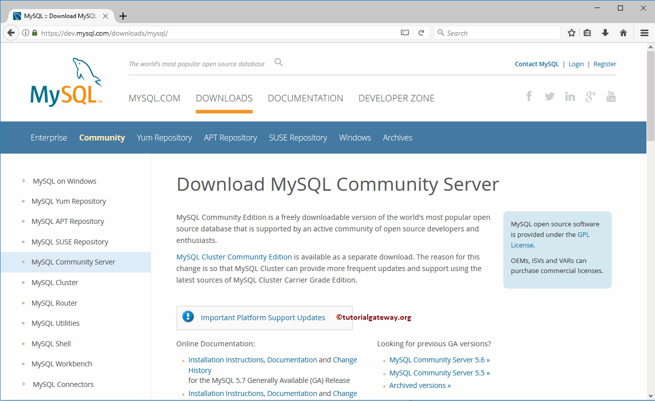 Choose the Community Server 4