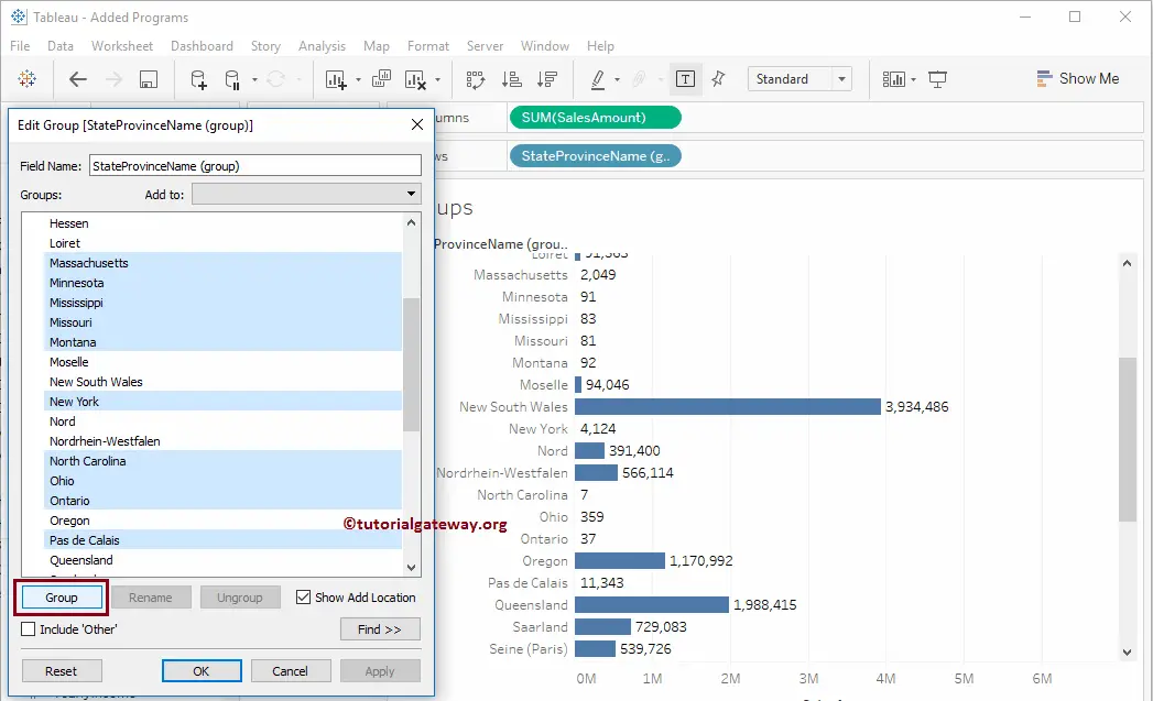 How to Edit Tableau Group 4