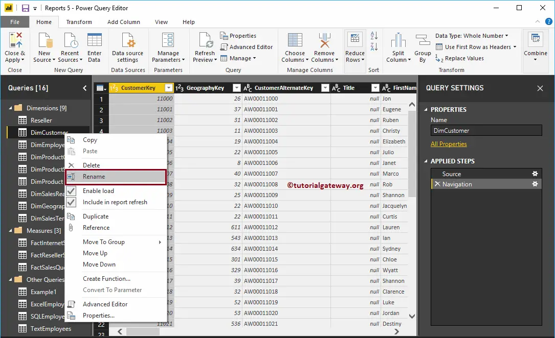 How to Rename Table Names in Power BI 5