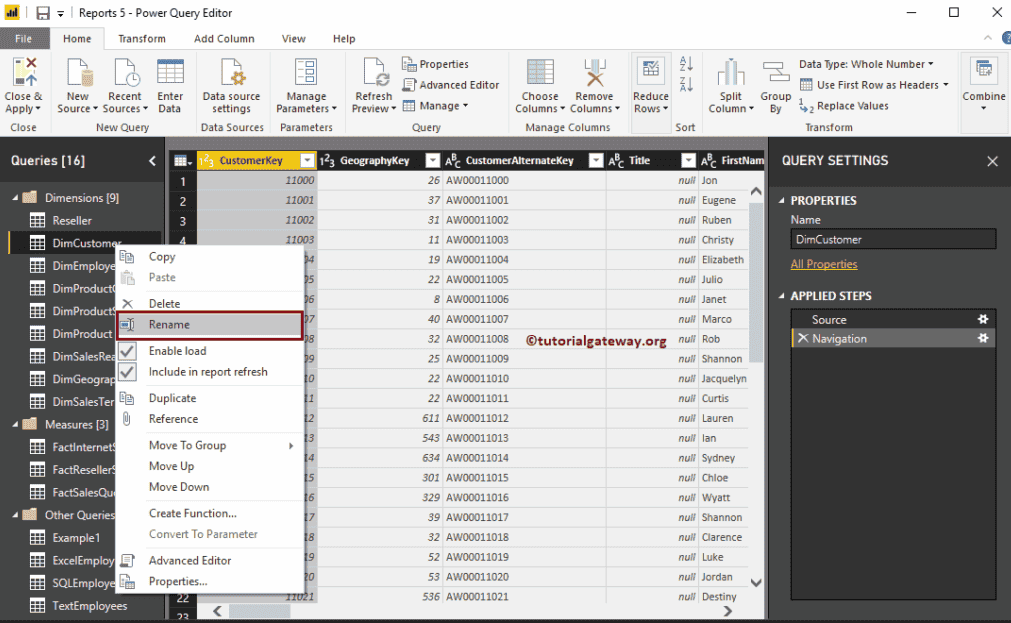 How to Rename Table Names in Power BI 5