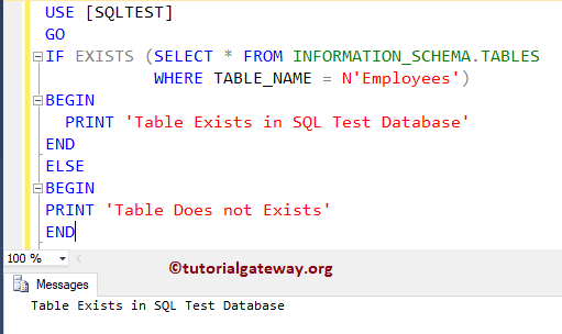 How to check if a Table exists in SQL Server 2