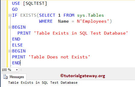 Using sys.Tables 7