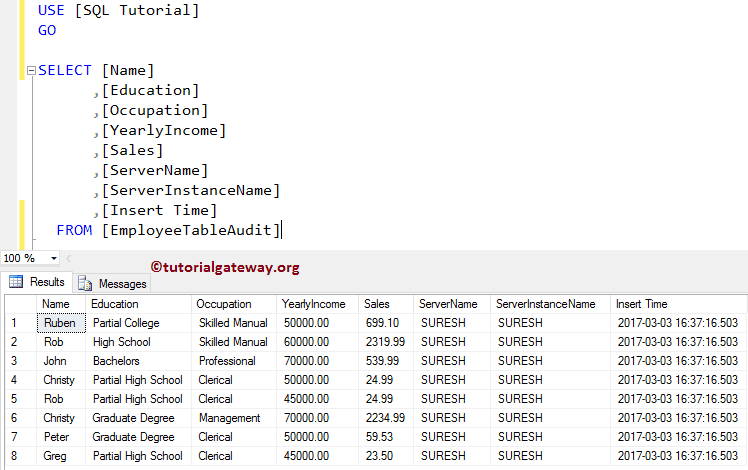 INSTEAD OF INSERT Triggers in SQL Server 5