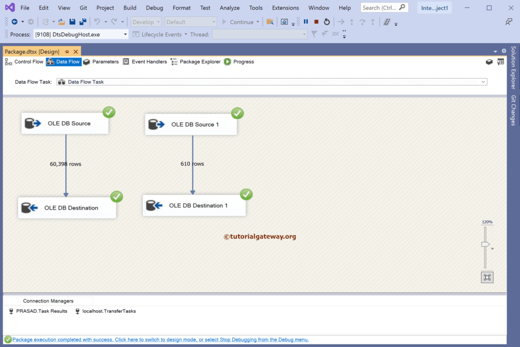 Run SSIS Data Flow Task to Copy Tables from one SQL Instance to Another
