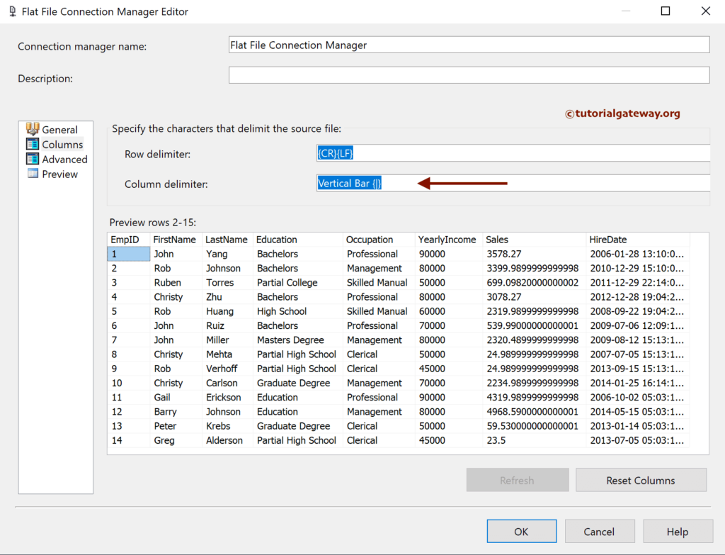 Change Column Delimiter in SSIS Load Data From Pipe File to SQL Server