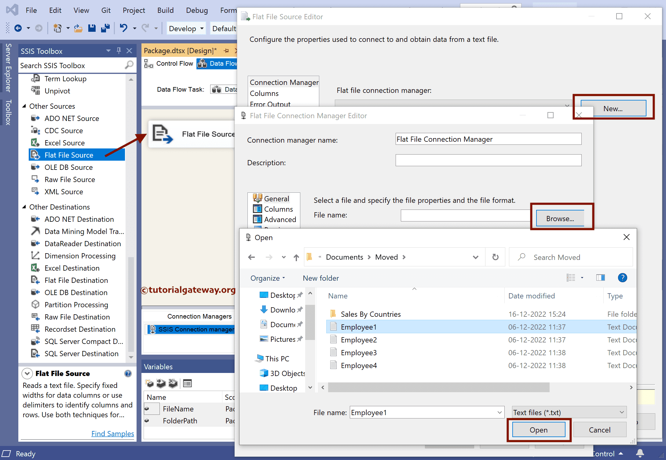 SSIS Load Multiple Flat Files to SQL Server Flat File Source