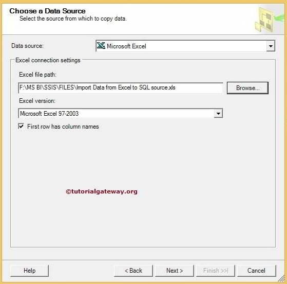 Import Data from Excel to Sql Server Using SSIS Import And Export Data Wizard 4