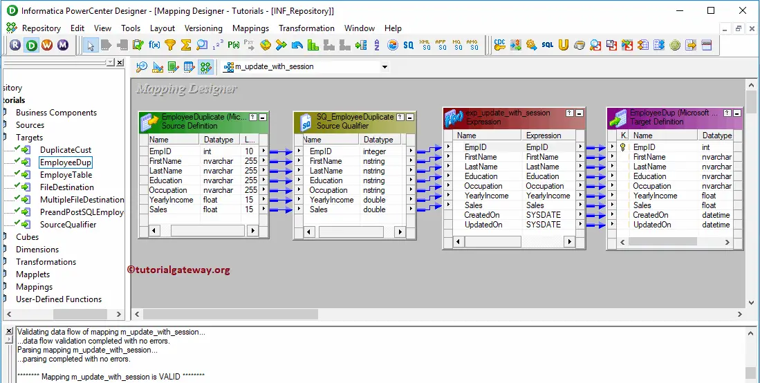 Informatica Update Strategy using Session Properties 12