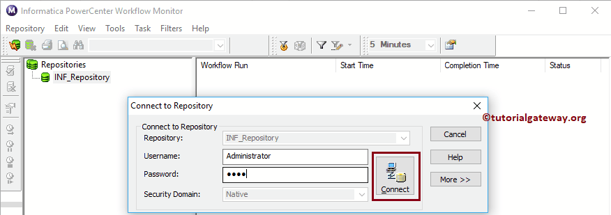 Connect to Repository Admin Console 3