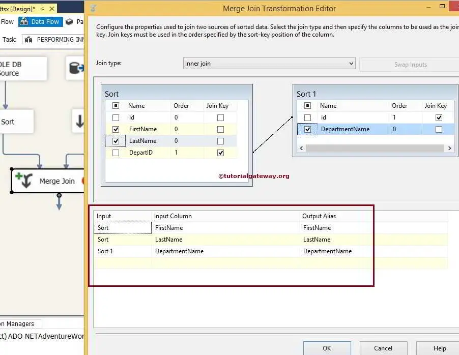 Inner Join Using Merge Join Transformation in SSIS 12