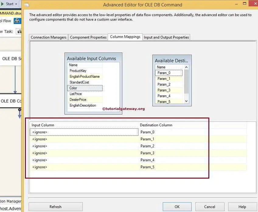 Inserting Data Using OLE DB Command Transformation in SSIS 8