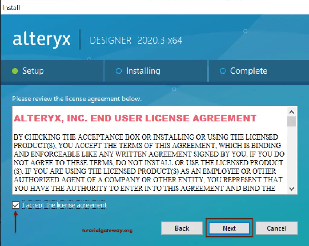 Accept License Agreement 5